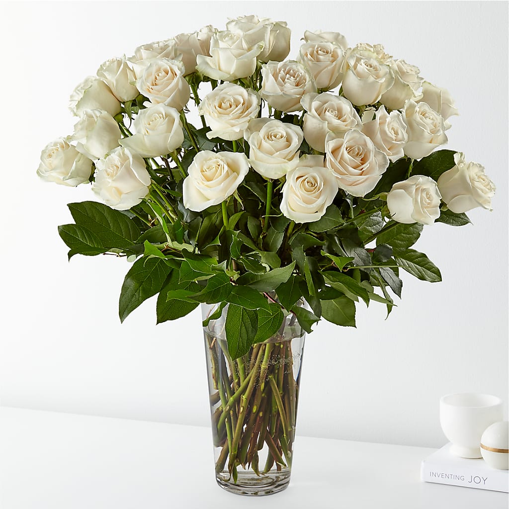 Long Stem White Rose Bouquet – SMITH FLORAL & GREENHOUSES, Lansing MI