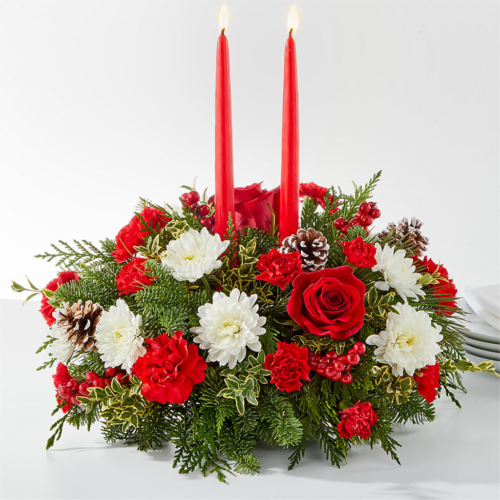 Holiday Soiree Centerpiece – SMITH FLORAL & GREENHOUSES, Lansing MI