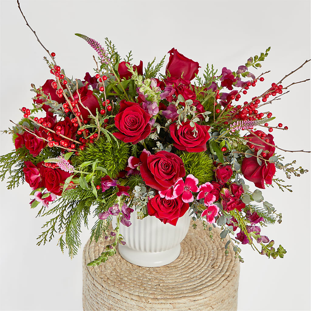 Big Red Bow Bouquet – SMITH FLORAL & GREENHOUSES, Lansing MI