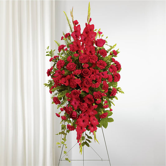 From the Heart Standing Spray – SMITH FLORAL & GREENHOUSES, Lansing MI