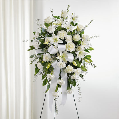 With Care Standing Spray – SMITH FLORAL & GREENHOUSES, Lansing MI