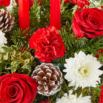 Holiday Soiree Centerpiece – SMITH FLORAL & GREENHOUSES, Lansing MI