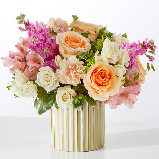 Paradise Bouquet with Ivory Vase – SMITH FLORAL & GREENHOUSES, Lansing MI