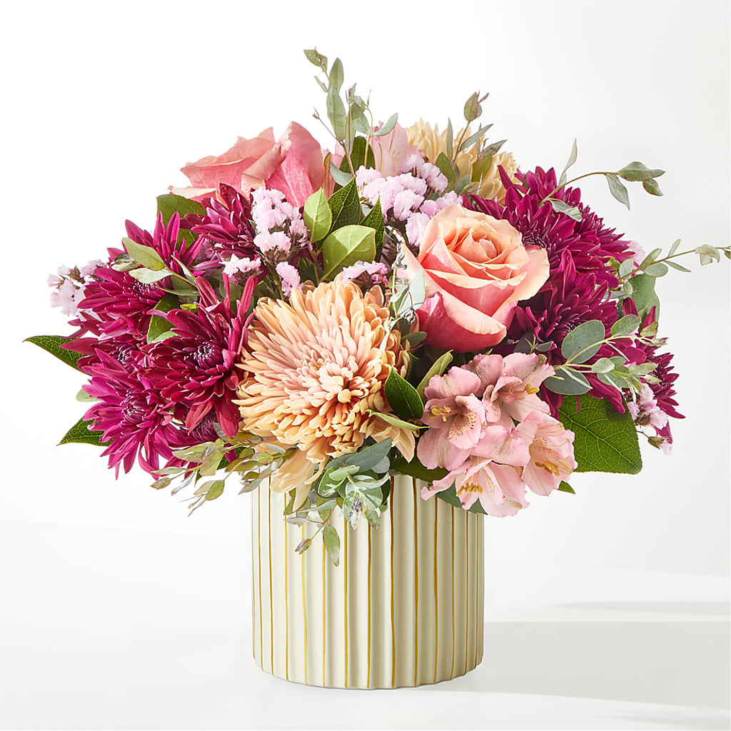 Berry Cobbler Bouquet with Ivory Vase – SMITH FLORAL & GREENHOUSES, Lansing MI