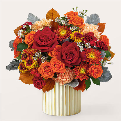 Merlot Bouquet with Ivory Vase – SMITH FLORAL & GREENHOUSES, Lansing MI