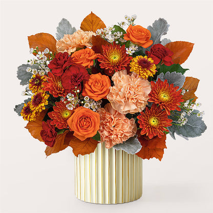 Merlot Bouquet with Ivory Vase – SMITH FLORAL & GREENHOUSES, Lansing MI